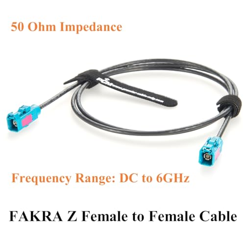 Original Rosenberger 59Z113-000-Z FAKRA Z Female to Female RF Coaxial Cable 50 Ohm Vehicle Car GPS Antenna Extension Cable for ADAS, FPD-Link GMSL2 Camera, Satellite Radio, Infotainment (10M/32.8FT) - size: 10M/32.8FT