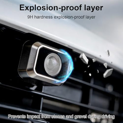 4pcs Car Camera Lens Protector, HD 360° Protection Backup Rear View Camera Protective Sticker Waterproof Rain Shield & Anti-Scratch Cover with 2 Cleaning Cloth Accessories for Most Vehicles