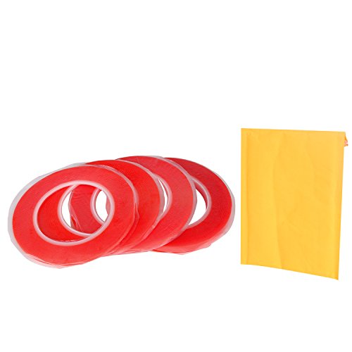 Kaisiking 2mm/ 3mm/ 5mm/10mm x 25M Clear Heat Resistant Double Sided Tape - size: 4pcs (2mm+3mm+5mm+10mm)