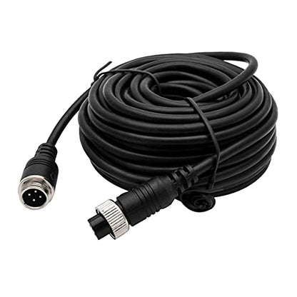 MACHSWON 16" 4 PIN Car Rear Reverse RCA Video Extension Cable Wire for Boat Truck Camera 4 pin 16" Connector 5M Extension Cable Wire for Reversing Camera Copper Universal