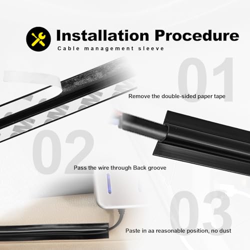 4pcs Cover Line Sleeve Cable Organizers Concealed Wire, USB Video Audio Network Cables Sleeve Organizer, Auto Flexible Line Cable Organizers Split Sleeves for USB, Automotive Power Cord Cover