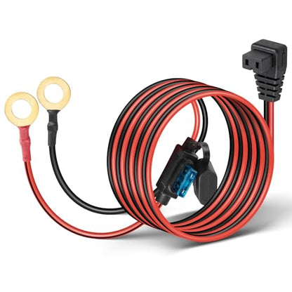 Anina 12V DC Power Cord Cable for Car Fridge with 14AWG O Ring Terminal Car Cooler Charger Compatible with Alpicool, COSTWAY, ARB, ICECO, Setpower, Aspenora, JoyTutus Portable Refrigerator