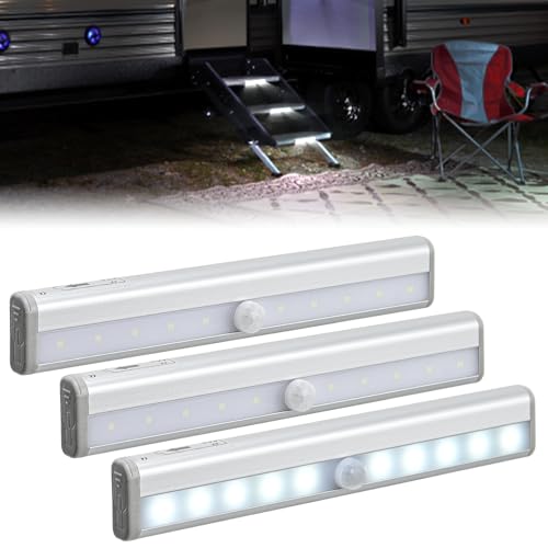 Nilight RV Step Lights 3PCS LED RV Exterior Lighting for Travel Camper - color: White RV Step Light-7.48" 3PCS