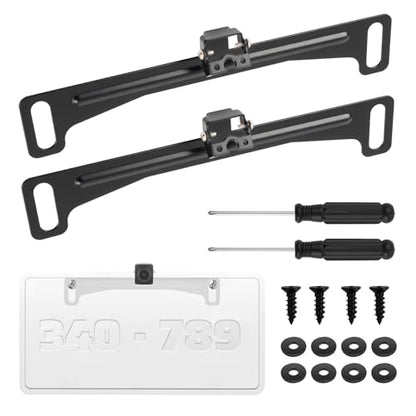 2PCS Car Backup Camera License Plate Mount,170° Adjustable Car License Plate Camera Mount No Drilling Required,Non-damaging Cars Back Up Cameras Licenses Plates Mounts
