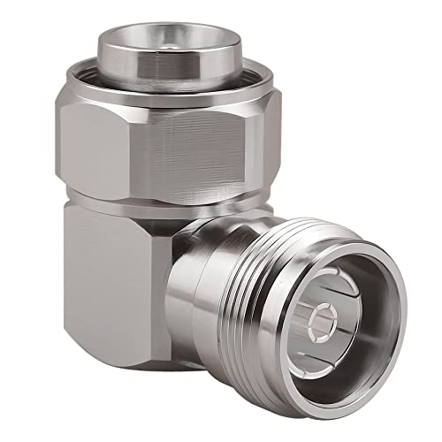 onelinkmore 4.3-10 Male to Female Right Angle Adapter Low PIM DC-6GHz - size: 4.3/10 Mini DIN Male to Female Right Angle