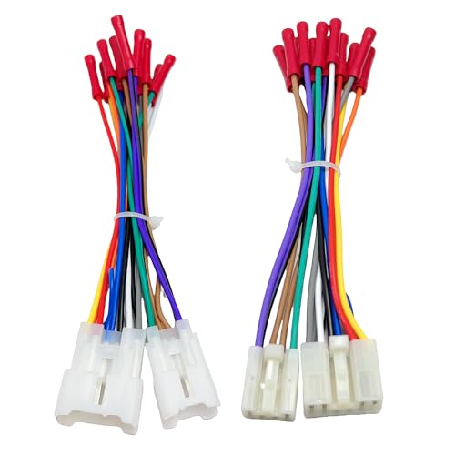 Female+Male Radio Wiring Harness Kit Compatible with Toyota 1992-2019(Non JBL) Subaru 2010-2019 10Pin&6Pin Aftermarket Radio Stereo Wire Harness Plug Adapter Car Stereo Power Speaker Wire Harness - style: 10+6Pin Male+Female Harness Kit