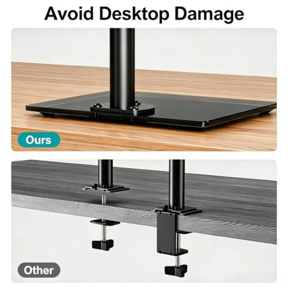 MOUNT PRO Single Monitor Stand Fits Max 32 inch Screen, Free-Standing Computer Desk Stand, Display Mount with Height Adjustable, Swivel, Tilt, Rotation, VESA Monitor Stand 100x100 - color: Black