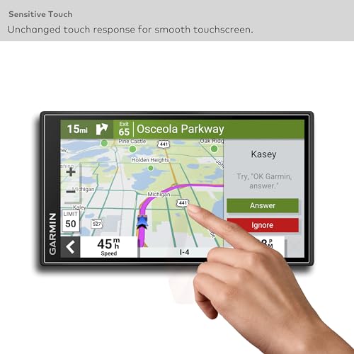 Premium Tempered Glass Screen Protector for Garmin Drivesmart 66 GPS Navigator 6 Inch Touchscreen Anti Finger Print (HD Clear) - color: Drivesmart 66 - 6" - HD Clear