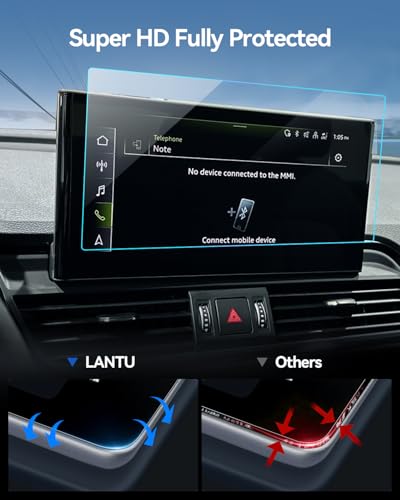 Tempered Glass Screen Protector for Audi A4 (2020-2024)/ A5 (2020-2024)/ Q5 (2021-2023) Accessories Navigation Anti-Glare, Bubble-Free Installation, HD Clarity, Touchscreen Cover 10.1'' - size: for Audi A4/A5/Q5 10.1''