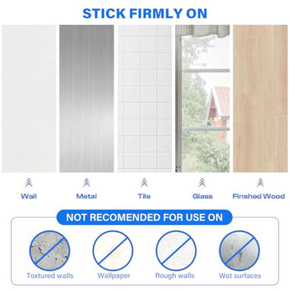 4 Pack Adhesive Pads for Dash Cam Mount, Square 2.84"×1.42"