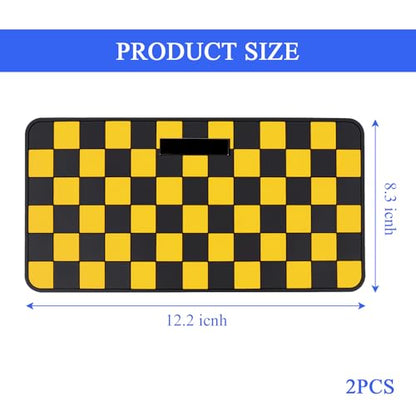 Wuyaoyao 2PCS Car Dashboard Anti Slip Mat, 12.2"×8.3" Non-Slip Dashboard Sticky Pad, PVC Car Dash Gripping Mat, Multifunctional Auto Grip Mat for Phones Sunglasses Keys Electronic Devices (Yellow) - color: Yellow