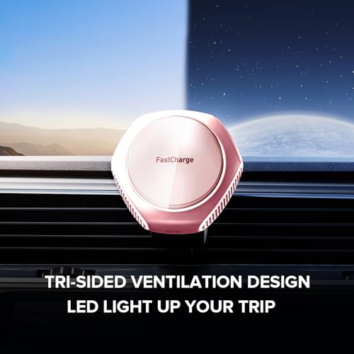 JOYMASS for MagSafe Car Mount Charger, 15W Fast Charging Magnetic Wireless Car Charger Phone Holder Mount Fits iPhone 15 Pro Max Plus 14 13 12 Mini MagSafe Case - Pink - color: PINK