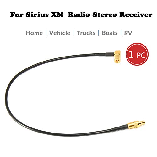 Anina 1' Sirius XM Radio Antenna Coaxial Extension Cable for Home Vehicle Satellite Radio Stereo Receivers Tune SMB Male Straight to SMB Female Right Angle Adapter - size: 1 FT Right Angle