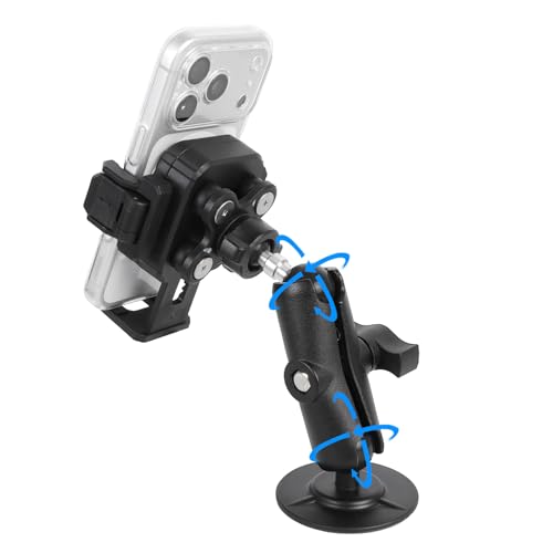 1" Ball Adhesive Base with Aluminum Alloy 3.54" Length Medium Arm, Compatible with RAM B Size Mounts, Flexible Adhesive Mount for Motorcycle Gas Tank & Car Dashboard - style: 1" Ball Adhesive Base with 3.54" Arm