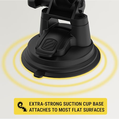 Scosche MP2WDHD MagicMount™ Pro2 Heavy Duty, Extra-Strong Suction Cup Cell Phone Mount, Windshield/Dashboard Magnetic Phone Holder with Anti-Shake Stabilizer for iPhone, Android, Tablet, Car, Truck - size: Pro, style: MagSafe - Window / Dash Suction