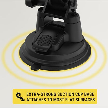 Scosche MP2WDHD MagicMount™ Pro2 Heavy Duty, Extra-Strong Suction Cup Cell Phone Mount, Windshield/Dashboard Magnetic Phone Holder with Anti-Shake Stabilizer for iPhone, Android, Tablet, Car, Truck - size: Pro, style: MagSafe - Window / Dash Suction
