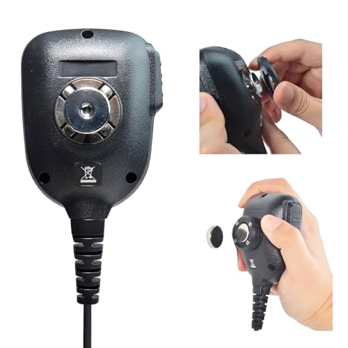 UAYESOK Magnetic Mobile Radio Mic Car Mount Holder, CB Mic Hanger Clip - color: Black