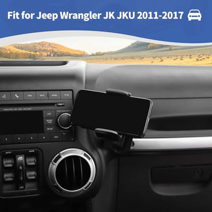 RT-TCZ for Wrangler JK Radio Mic Mount Holder, Passenger Grab Bar Walkie Talkie Phone Mount for Jeep Wrangler JK JKU 2011 2012 2013 2014 2015 2016 2017 - color: Black 11-17