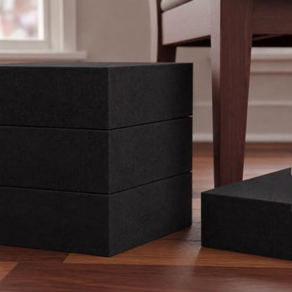4 Pcs 3" Thick Foam Padding Sheet with Adhesive Backing Closed Cell - color: Black, size: 3 Inch Thick, 12 x 8 Inches