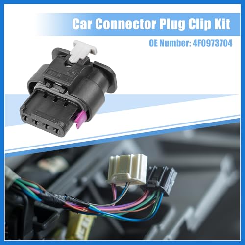 1 Set No.4F0973704 4 Way Map Sensor Connector Adapter Plug Clip Kit Replacement for VW for Audi Auto Accessories