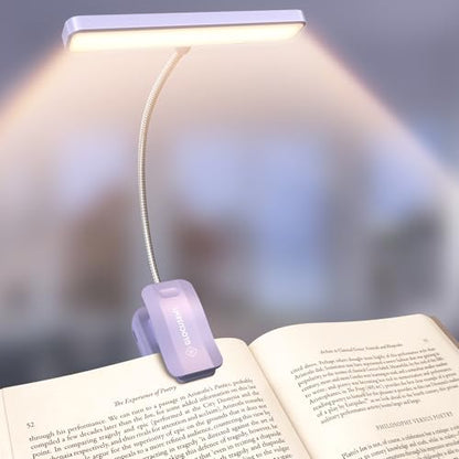 Glocusent 26 LED Reading Lights for Books in Bed, Ideal Gifts for Reader - color: Purple