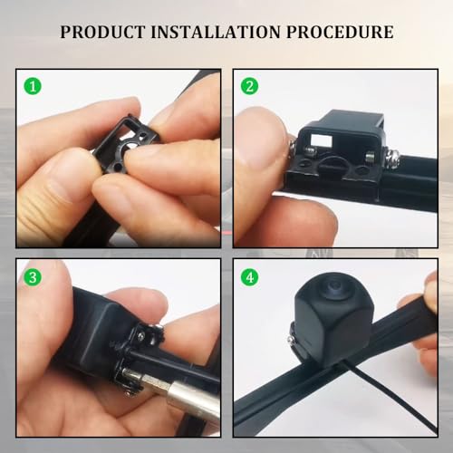Reverse Rear Camera License Plate Bracket, Backup Camera License Plate Mount, Universal Car Dash Cam Mirror Camera Kit Rearview Camera Mount, Installation Holder for Backup View Camera
