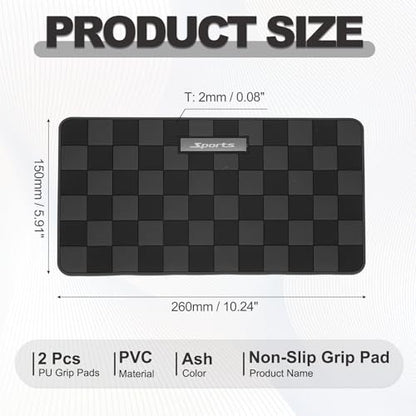 2 Pcs Car Dashboard Anti-Slip Mat, 10.2" x 5.9" Phone Grip Pad Non-Slip PVC Mat Anti-Skid Holder for Phone Keys Sunglasses Electronic Devices, Black-Grey - color: Black-Grey