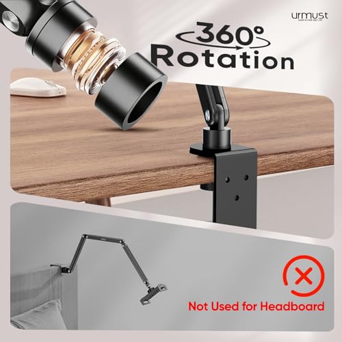 Urmust Tablet Stand for Desk, Adjustable iPad Holder for Bed, 4.7"-15.6" - size: 3 Arm-Up to 15.6"