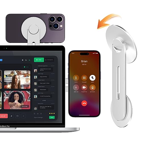 CloudValley Magnetic Laptop Phone Holder with MagSafe iOS 16 macOS Ventura - color: Silver