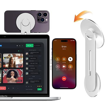 CloudValley Magnetic Laptop Phone Holder with MagSafe iOS 16 macOS Ventura - color: Silver