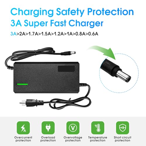 58.8V 3A Charger with 6-in-1 Plug for 52V Lithium Battery Such as Car Truck Lawn Mower Boat Marine Batteries (58.8V3A-(6-in-1 Plug))