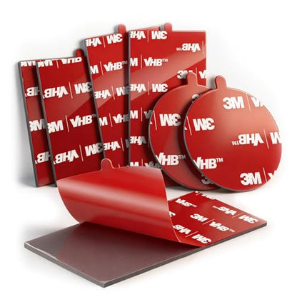 3M Double Sided Pads, Heavy Duty, 2 Square, 2 Rectangle & 2 Round, 6 Pack - size: 2.2"+1.5"×3"+2.8"(6 Pack), style: Variety Pack