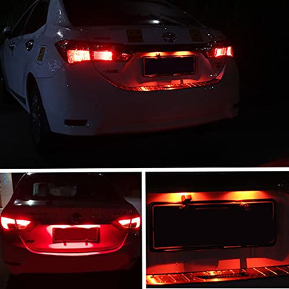 Red LED License Plate Light, 12V-24V Waterproof Lamp Taillight, 4PCS - color: Red, size: 4pcs LED license plate light