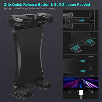 Car Dashboard Windshield Tablet Mount, 13" Long Arm Gooseneck, 360° Flexible Window Suction Cup Holder for Truck SUV, for iPad Pro 12.9/11/10.5/9.7/Air/Mini 6 5 4, Galaxy, 4.7"-12.9" Tab&Phone