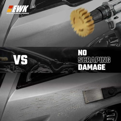 EWK Adhesive Eraser Wheel for Grinder, Hollow Serrated Decal Remover, Automotive Paint-Safe, Vinyl & Pinstripe Removal for Cars, RVs & Boats - style: 2 Pcs Hollow Serrated
