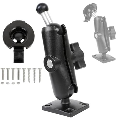 Aluminum GPS Mount with AMPS Drill Base Compatible Replacement for Garmin DriveSmart 50 51 61 65 70 76, Drive 51 55 60 61, nüvi 42 52 57 2539 2597 2689, RV 660 770, dēzl 570 580 - style: 5.9" Length