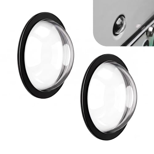 2PCS Car Lens Guard Protective Cover Kit, Clear Anti-Collision Car 360 Panoramic Camera Lens Protector, Waterproof Anti-Glare Rear Scratch Backup Camera Protective Cover (Black)