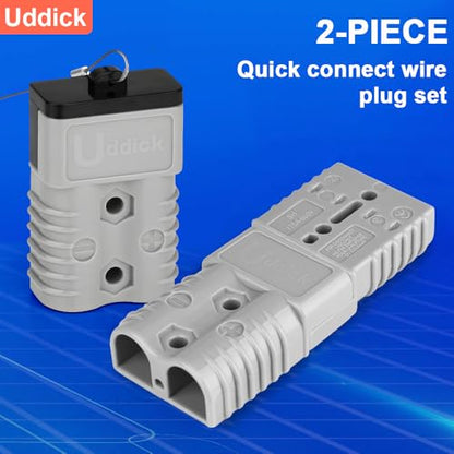 175A Battery Quick Disconnect Connecteur, 600V Wire Harness Connector Plug for Cars, Trailers, Motors, and Electronics Maintenance(2PC 2AWG with Cover) - size: 2PC 2AWG With Cover