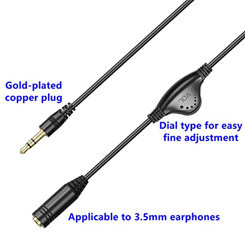 PChero 3.5mm Male to Female Stereo Audio Extension Adapter Cable,10inch - size: 1 ft, 1 Pack