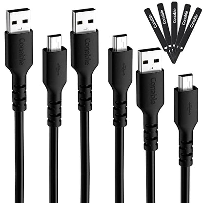 Mini USB Cable 6 FT (3-Pack), USB A to Mini B Charger Cord, Compatible with GoPro Hero 3+, PS3 Controller, Camera, Dash Cam, Texas Instruments Calculators, TI-84, MP3 Player, Garmin GPS, with 5 Ties - size: 6 Feet, style: 3 Pack
