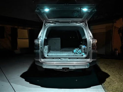 iJDMTOY 48-SMD Super Bright Aqua Ice Blue LED Trunk Liftgate Deck Cargo Area Lamp Fit Full LED Circuit Board Panels, Compatible With Toyota 2010-2022 4Runner (N280) - style: Aqua Ice Blue