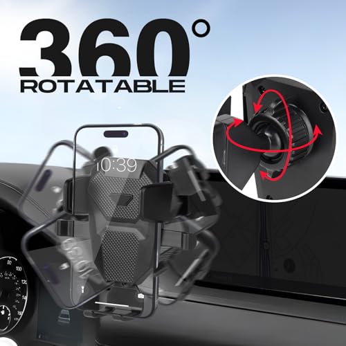 Sunsdrew Car Phone Holder for Genesis GV80 2022-2024 Accessories,Adjustable GPS GV80 Phone Mount ONLY for 14.5-inch Screen,Hands-Free Ultra Stable Phone Stand for All Phones - size: For GV80