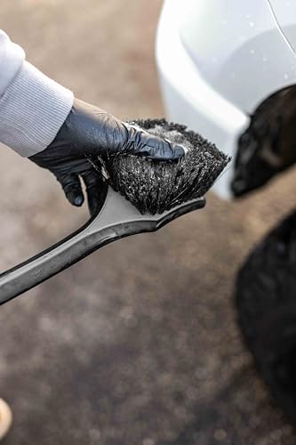 Detail Factory - Fender Well Brush - Ergonomic ProGrip Handle, Stiff Synthetic Bristles, Ergonomic Design, Clean Your Wheel Wells with Ease - Grey - color: Gray