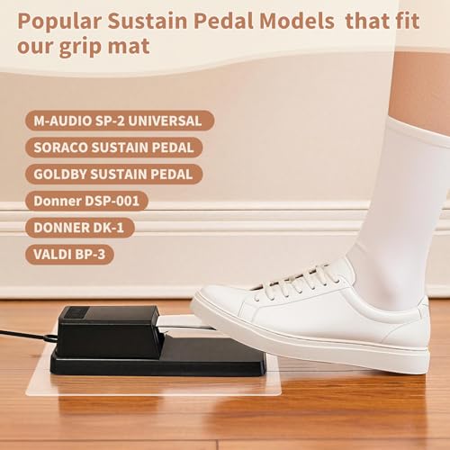 10" x 7.5" Premium Non-Slip Piano Sustain Pedal Mat - color: Clear