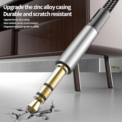 Aux to USB C Lightning Male for iPhone 17 16 15 14 13 Pro Max (1M) 3.5mm Audio Female Cord Headphone Jack Adapter Cable Car Plug Splitter Compatible with Samsung S25 for Ipad 10 Port Dongle