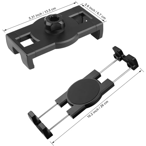 Tablet Holder Clamp Clip Mount Replacement with 17mm Ball Joint Socket for Tablet/iPad/Nexus/Switch/iPhone,Ball Hole Compatible with Diameter of 0.669 inch /17mm Ball Head,Multi-Angle Adjustable