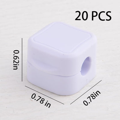 20 Pack Magnetic Cable Clips White Cord Organizers Self-Adhesive Wire Keeper Holder Desk & Nightstand Cables Management Phone Charger Cord Holder For Car Wall Home Office Travel Cable Keeper