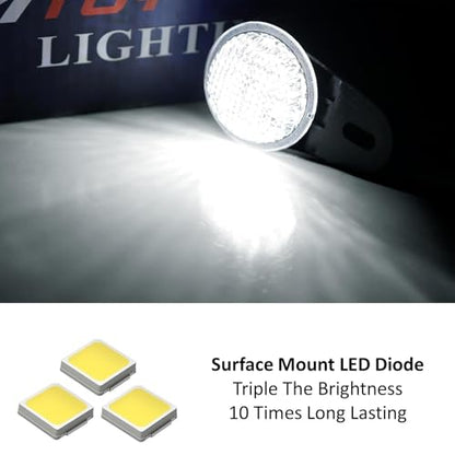 iJDMTOY Round Shape Xenon White Full LED Footwell Under Dash Courtesy Light Assemblies Compatible with RAM 1500 2500 3500 Classic Dodge Durango, with Jeep Grand Cherokee Wrangler Commander Liberty