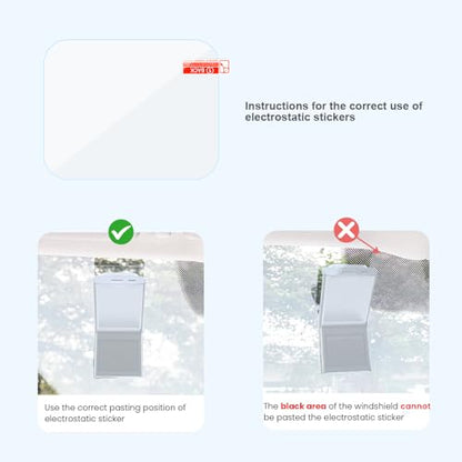 3 PCS Sticky Adhesive Pads for Dash Cam,Sticky Adhesive Replacement Tape for Dash Cam Mount,Car Camera Base,Phone Car Mount, with 3 Pcs Car Windshield Electrostatic Sticker (1.57×1.38in) - color: 1.57×1.38in