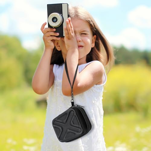 Digital Camera Case for AbergBest 21 Mega Pixels 2.7" LCD Rechargeable HD/Kodak Pixpro/Canon PowerShot ELPH 180/190/Sony DSCW800/DSCW830 Cameras, Travel Carrying Protective Case for Camera- Black - color: Black